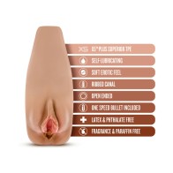 M Elite Soft + Wet Renata Estimulador Vaginal con Vibrador Bullet Beige