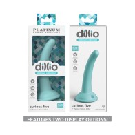 Dildo Silicona Teal Curious Five 5 in. Colección Dillio Platinum