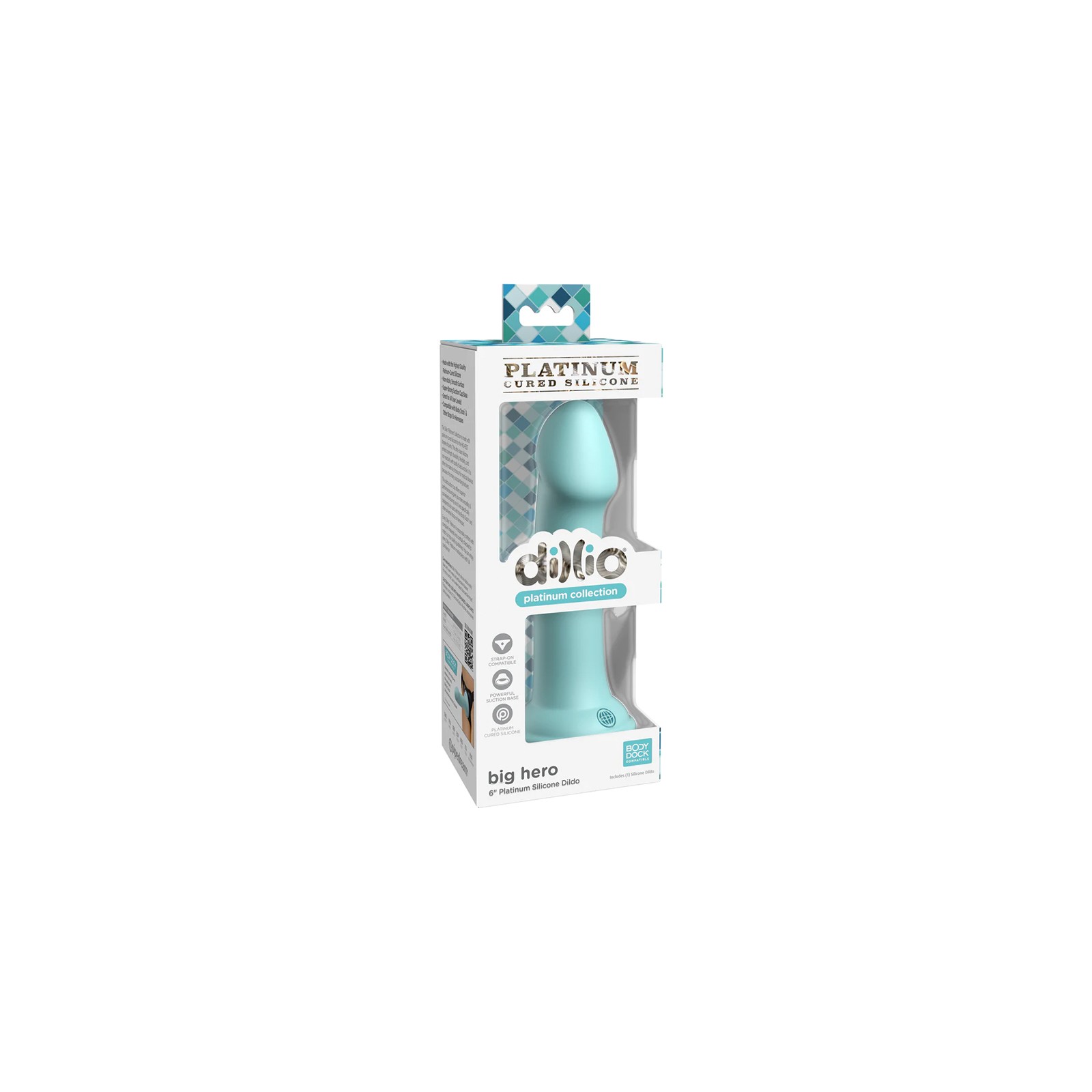 Dildo Teal de 6 pulgadas Dillio Platinum Collection Big Hero