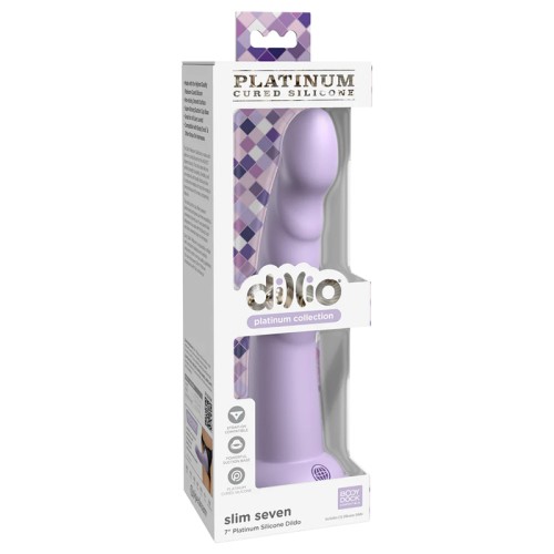 Dillio Platinum Collection Slim Silicone Dildo Purple