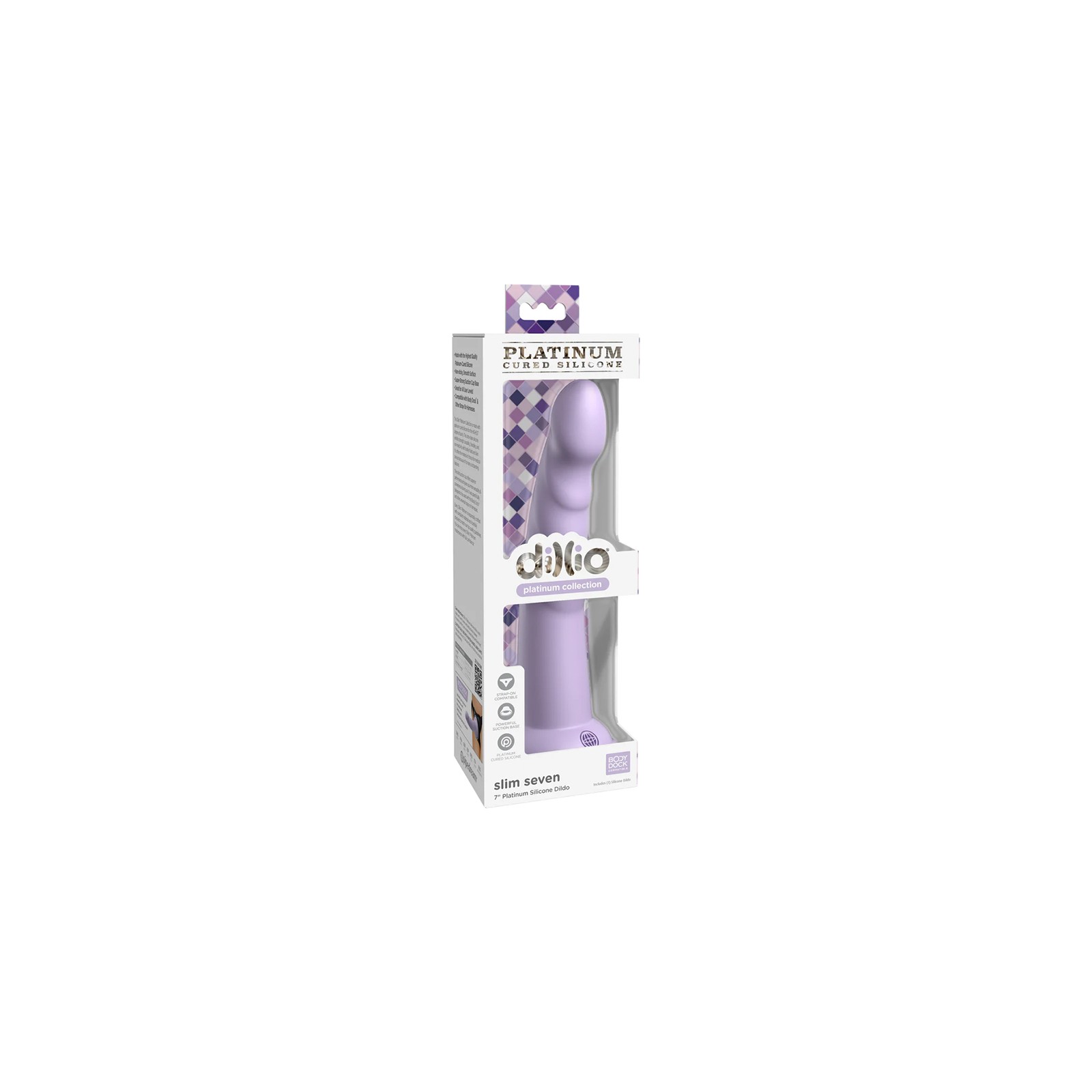 Dillio Colección Platinum Slim Dildo de Silicona Morado