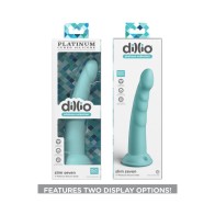 Dildo de Silicona Slim Seven 7" de Dillio Platinum Collection Teal - Calidad Premium