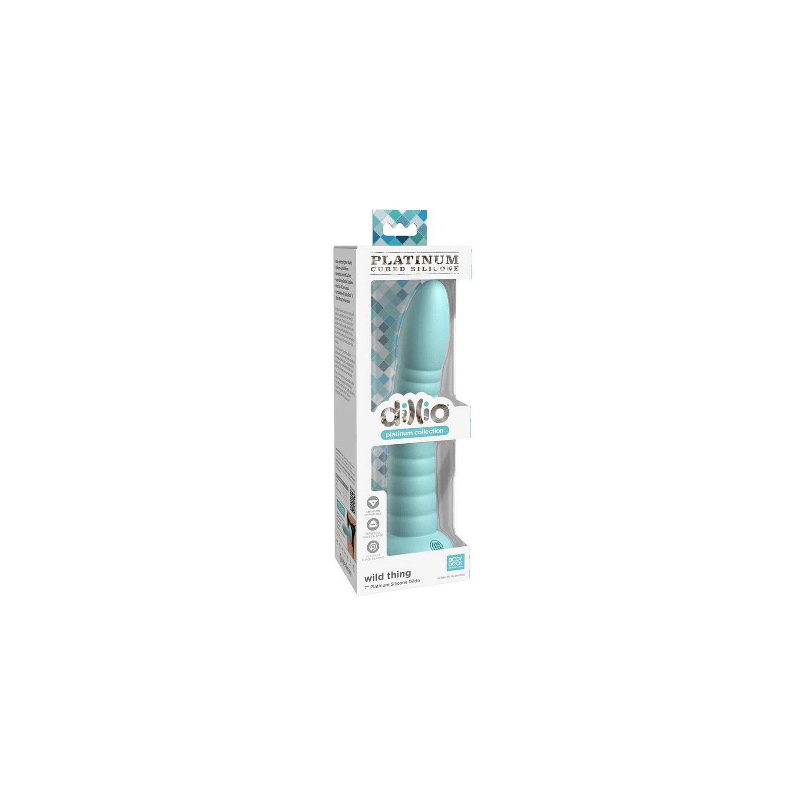 Dillio Platinum Collection Wild Thing 7 in. Silicone Dildo Teal