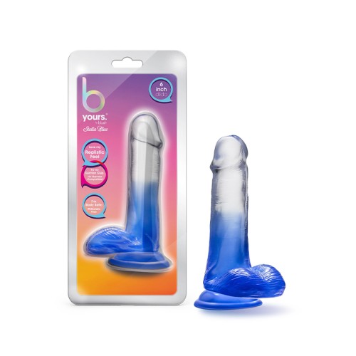 B Yours Stella Blue 6 in. Dildo with Balls