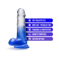 B Yours Stella Blue 6 in. Dildo with Balls