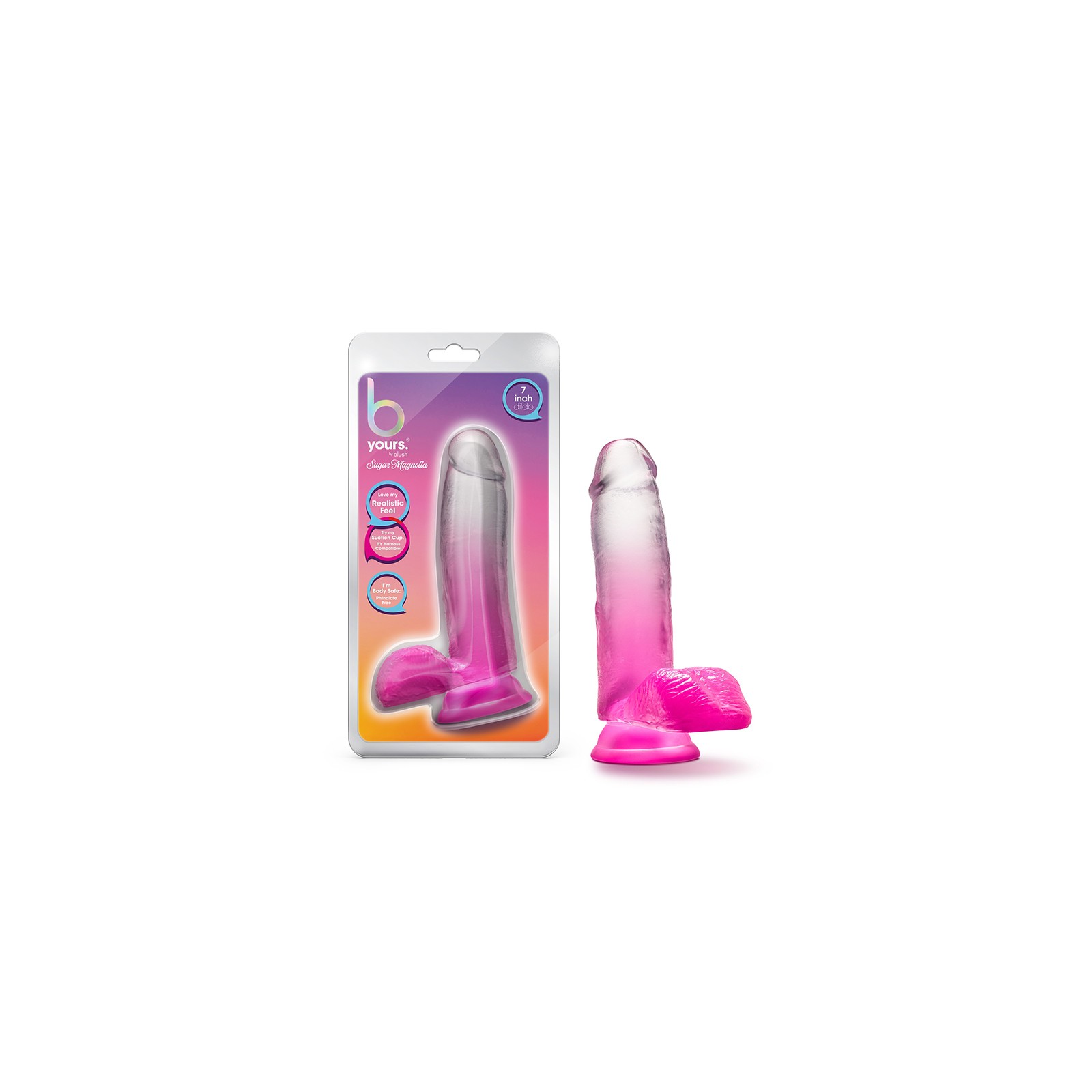 Dildo B Yours Sugar Magnolia de 7 in. con Base de Succión