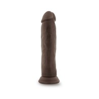 Dr. Skin Plus Thick 9 in. Triple Density Posable Dildo Brown