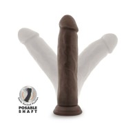 Dildo Posicionable de Densidad Triple Dr. Skin Plus de 9 in. Marrón