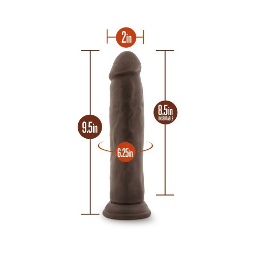 Dr. Skin Plus Thick 9 in. Triple Density Posable Dildo Brown