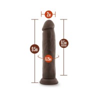 Dildo Posicionable de Densidad Triple Dr. Skin Plus de 9 in. Marrón