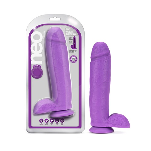 Dildo Dual Density de 10 in. Morado