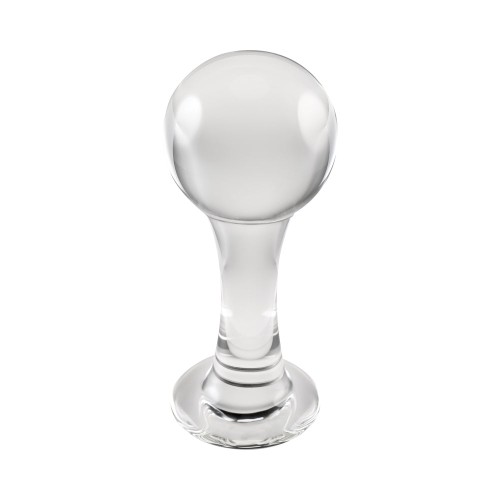 Gender X The Baller Round Glass Anal Plug Clear