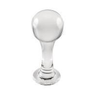 Gender X The Baller Round Glass Anal Plug Clear