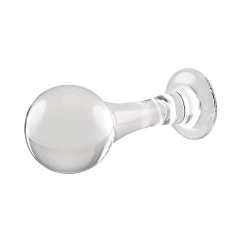 Gender X The Baller Round Glass Anal Plug Clear