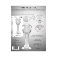 Gender X The Baller Round Glass Anal Plug Clear