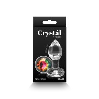 Plug de Cristal con Gemas de Arcoíris Pequeño