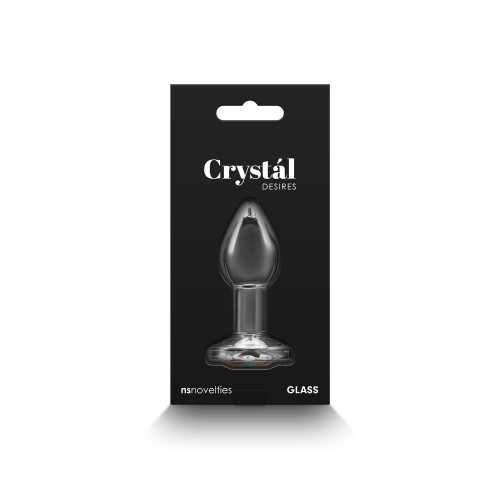 Plug de Cristal con Gemas de Arcoíris Pequeño