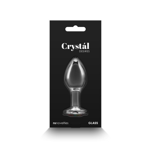 Plug de Vidrio con Gemas Arcoíris de Crystal Desires