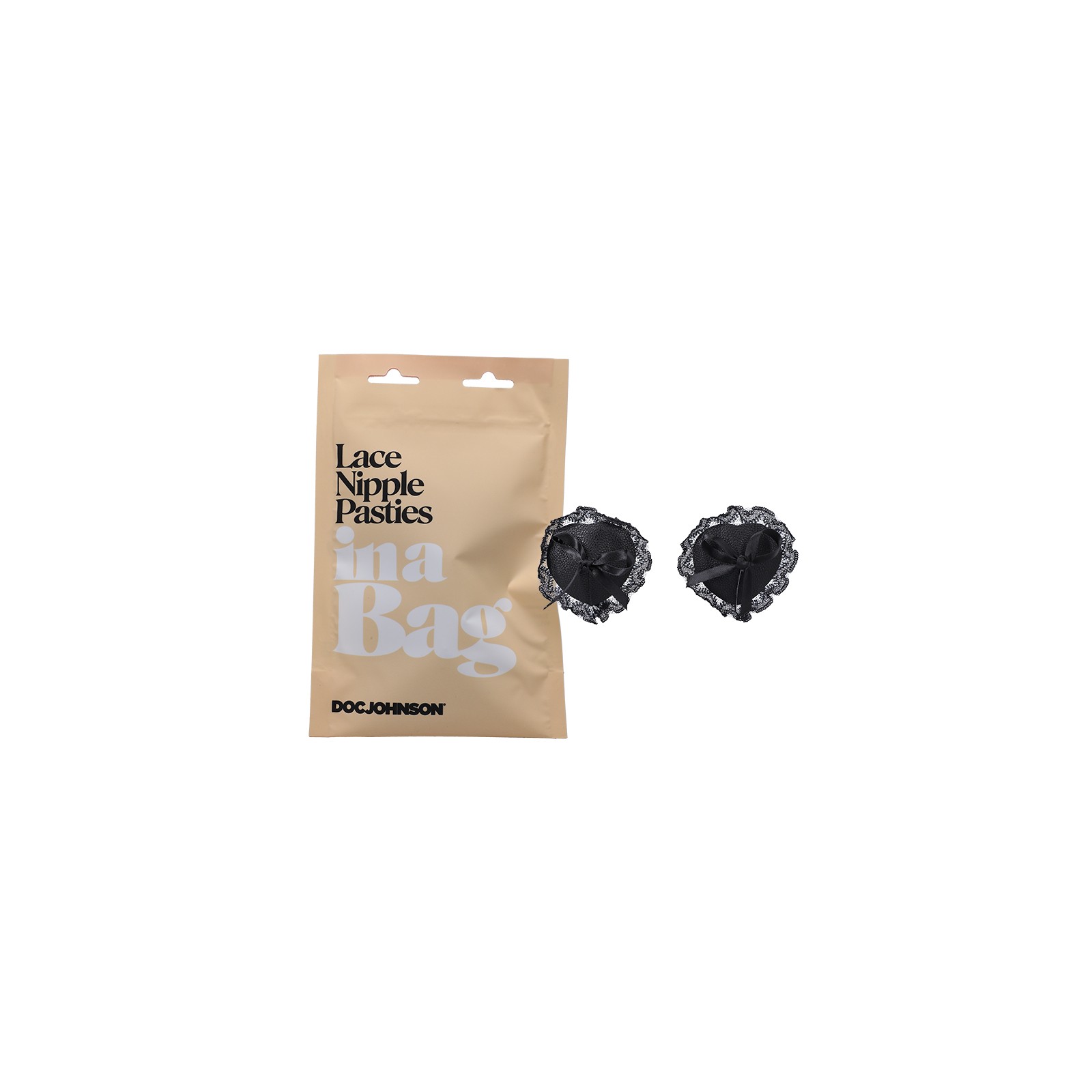 Doc Johnson Reusable Black Lace Nipple Pasties