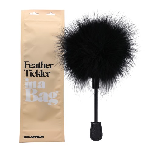 Doc Johnson Pincel de Plumas en Bolsa Negro