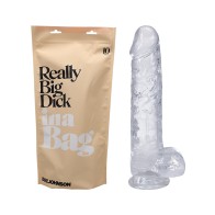 Dildo Really Big Dick In A Bag de 10 in. Transparente