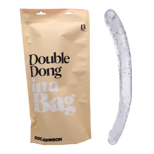 Dildo Doble Doc Johnson 13 in. Translucido