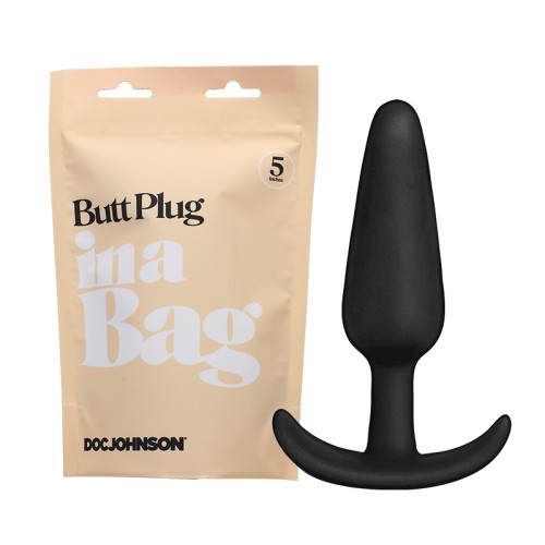 Doc Johnson 5 in. Butt Plug - Silicone Black