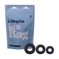 Doc Johnson 3-Piece Cock Ring Set for Enhanced Pleasure