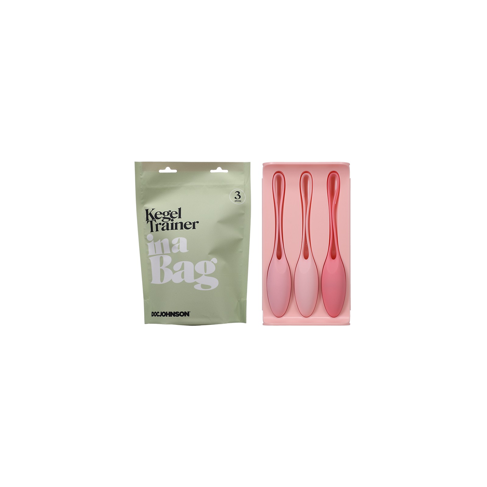 Doc Johnson Kegel Trainer Set in Bag Silicone Pink