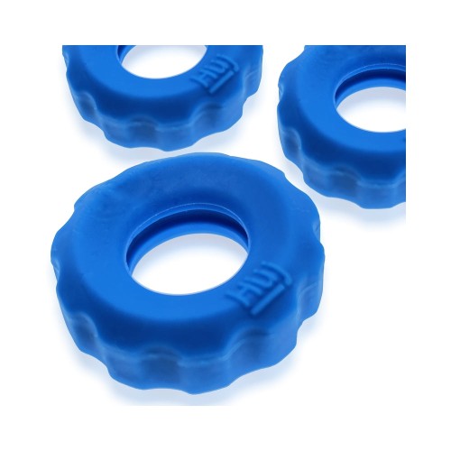 Hunkyjunk SuperHuj Teal Ice 3-Pack Cockrings