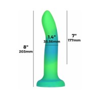 Addiction Rave Bendable Silicone Dildo 8 in Glow in the Dark