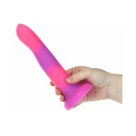 Dildo Silicona Bendable Adicción Rave 8 in. Brilla en la Oscuridad