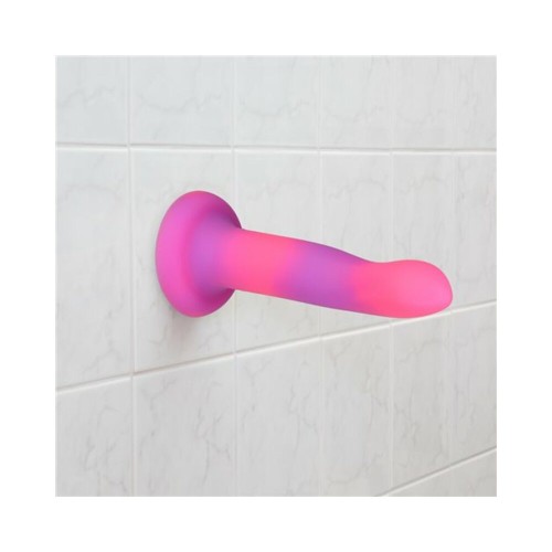 Dildo Silicona Bendable Adicción Rave 8 in. Brilla en la Oscuridad