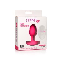 Plug Anal Vibrante Control Remoto Silicona Curve Toys Gossip Pop Rocker Magenta