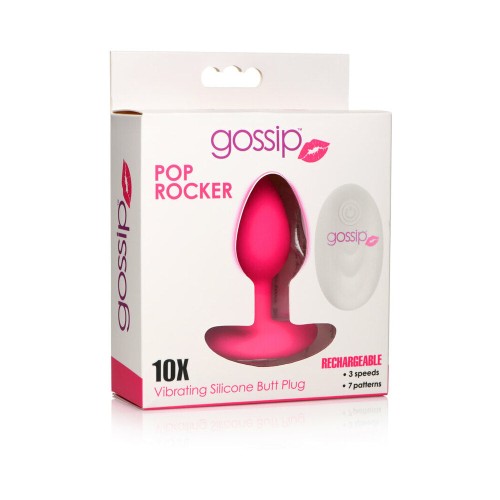 Curve Toys Gossip Pop Rocker Rechargeable Remote-Controlled Silicone Anal Plug Magenta