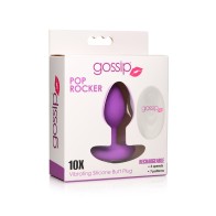 Curve Toys Gossip Pop Rocker Plug Anal de Silicona Vibrante Control Remoto Violeta