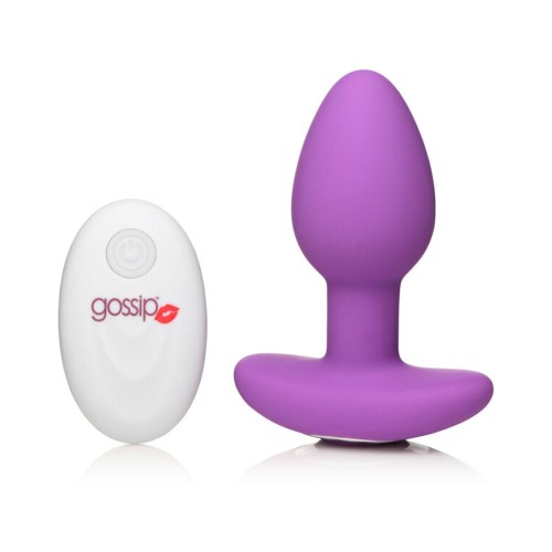 Curve Toys Gossip Pop Rocker Plug Anal de Silicona Vibrante Control Remoto Violeta