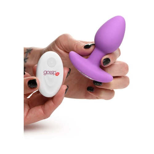 Curve Toys Gossip Pop Rocker Remote-Controlled Silicone Vibrating Anal Plug Violet