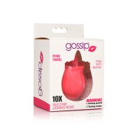 Rosa de Silicona Licking Rechargeable Gossip para Placer Exquisito