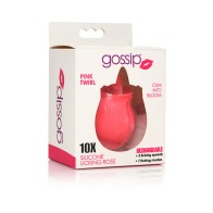 Rosa de Silicona Licking Rechargeable Gossip para Placer Exquisito