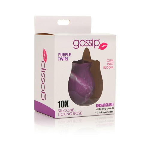 Curve Toys Gossip Rechargeable Licking Rose