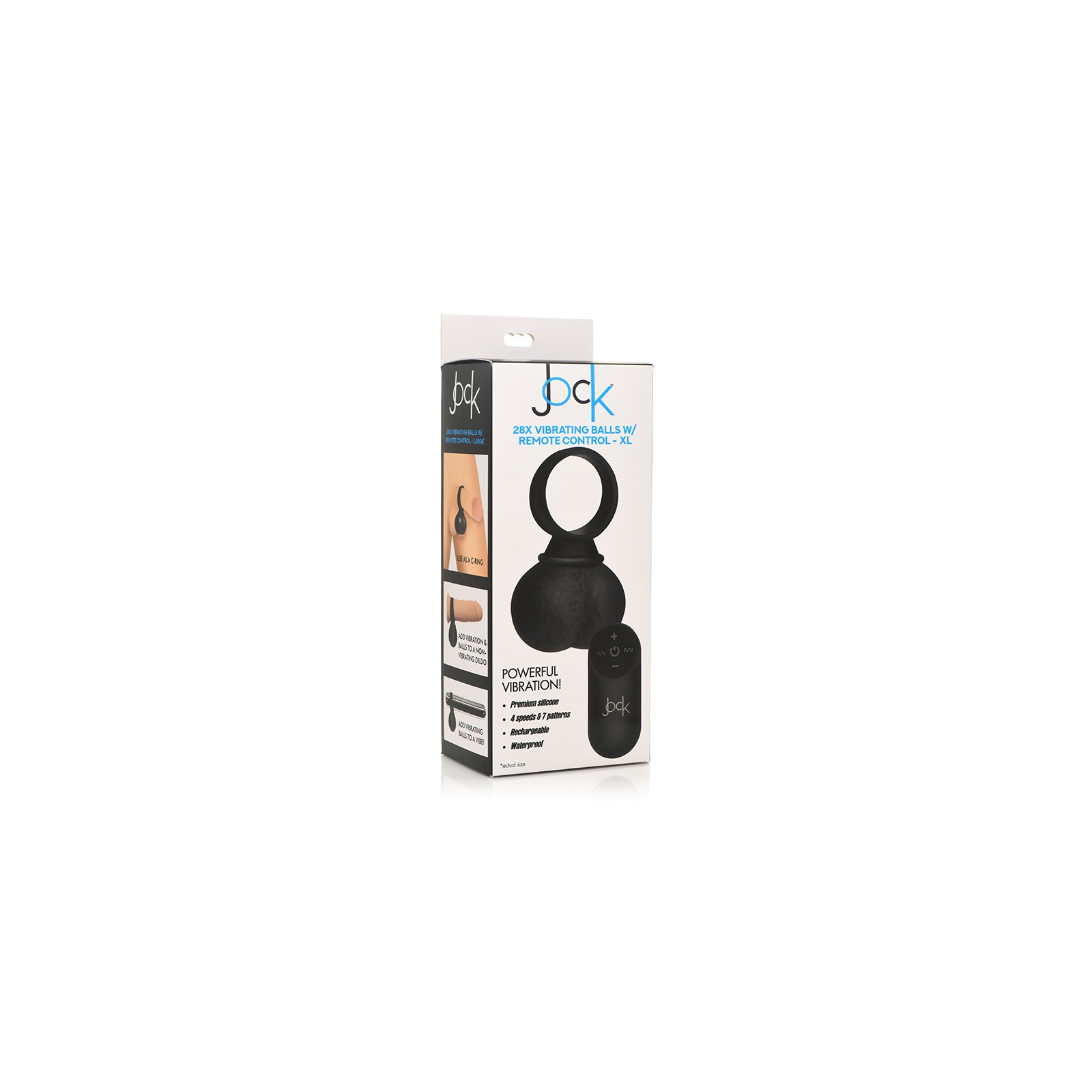 Jock 28X Vibrating Silicone Balls Remote Control