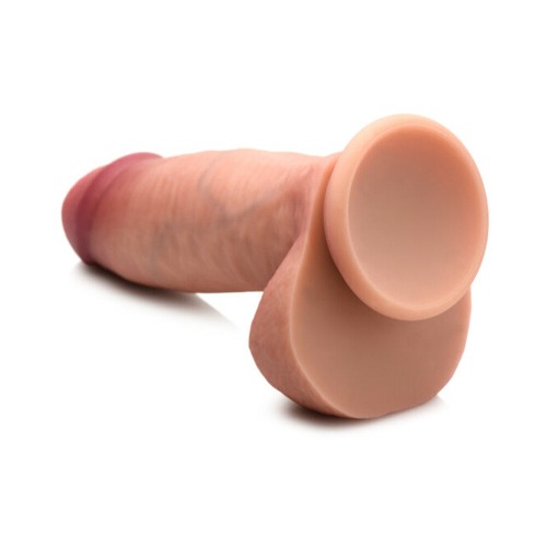 Curve Toys Dual Density Silicone Dildo for Pleasure