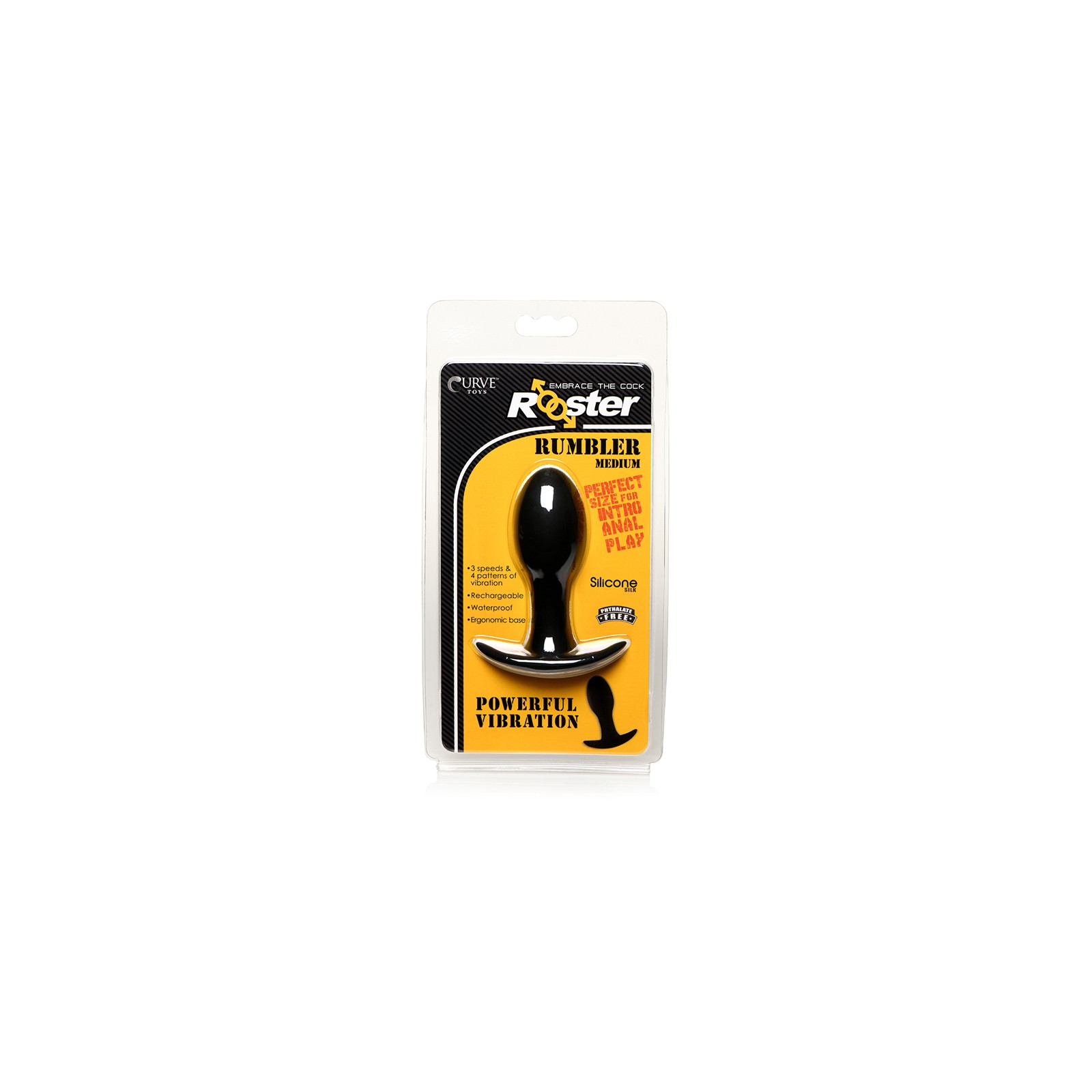 Rooster Rumbler Vibrating Silicone Anal Plug