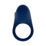 Playboy Pleasure Point Rechargeable Cockring Navy Blue