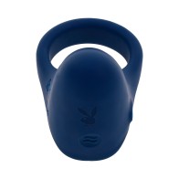 Anillo Vibrante de Silicona Playboy Pleasure Point Azul Marino