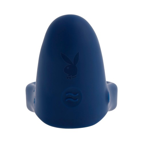 Playboy Pleasure Point Rechargeable Cockring Navy Blue