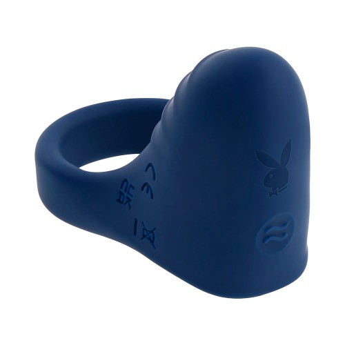 Playboy Pleasure Point Rechargeable Cockring Navy Blue