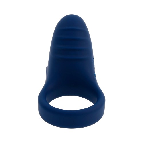 Anillo Vibrante de Silicona Playboy Pleasure Point Azul Marino