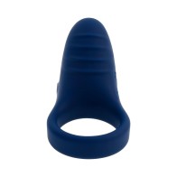 Anillo Vibrante de Silicona Playboy Pleasure Point Azul Marino